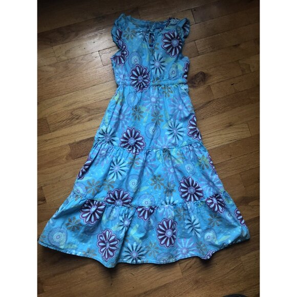 Fresh Produce Size 6X/7 Bright Blue Floral - Picture 1 of 6